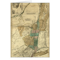 1776 map of New York, New Jersey and Quebec cards