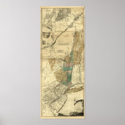 new york map new jersey. 1776 map of New York,