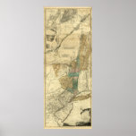 1776 map of New York, New Jersey and Quebec Poster