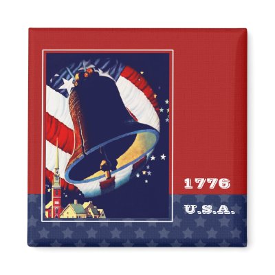 1776 USA . Liberty Bell Vintage Magnets by oldandclassic