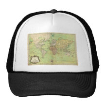 1778 Bellin Nautical Chart or Map of the World Trucker Hats