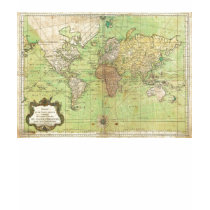1778 Bellin Nautical Chart or Map of the World Shirts