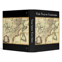 1778 Map of Canada and the United States 3 Ring Binders