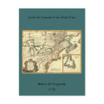 1778 Map of Canada and the United States Postcard