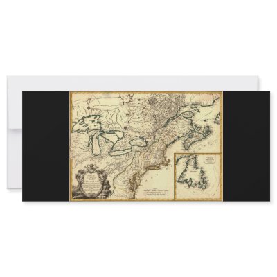 1778 Map of Canada and the United States Custom Rack Cards by ZephyrusBooks