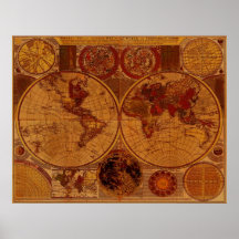 1780 Old World Map Art Print