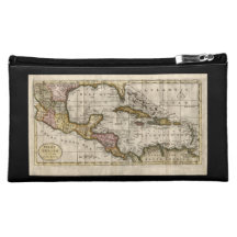 1790 Map of The West Indies by Dilly and Robinson Cosmetics Bags