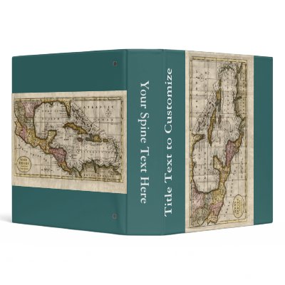 1790 Map of The West Indies by Dilly and Robinson 3 Ring Binder by ZephyrusBooks