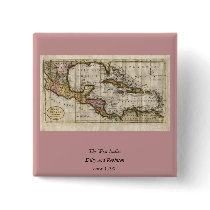 1790 Map of The West Indies by Dilly and Robinson Pin