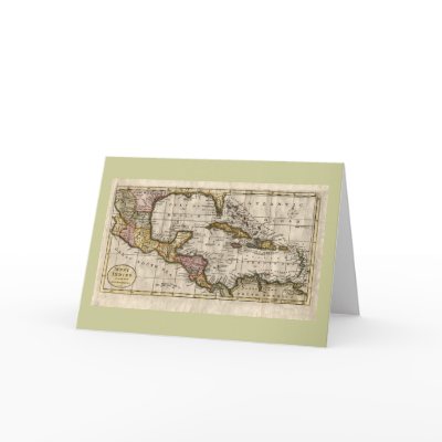 1790 Map of The West Indies by Dilly and Robinson Greeting Card by ZephyrusBooks
