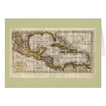 1790 Map of The West Indies by Dilly and Robinson Greeting Card