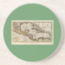 1790 Map of The West Indies by Dilly and Robinson Coasters
