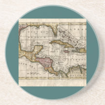 1790 Map of The West Indies by Dilly and Robinson Beverage Coasters