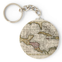 1790 Map of The West Indies by Dilly and Robinson Key Chains