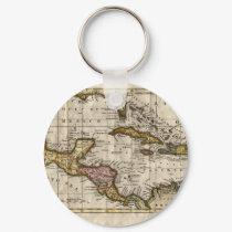 1790 Map of The West Indies by Dilly and Robinson keychains