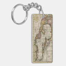 1790 Map of The West Indies by Dilly and Robinson Acrylic Key Chains