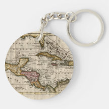 1790 Map of The West Indies by Dilly and Robinson Acrylic Key Chain
