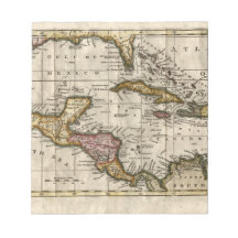 1790 Map of The West Indies by Dilly and Robinson Notepad