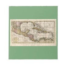 1790 Map of The West Indies by Dilly and Robinson Memo Pads