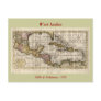 1790 Map of The West Indies by Dilly and Robinson Postcard