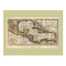 1790 Map of The West Indies by Dilly and Robinson Postcards