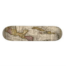 1790 Map of The West Indies by Dilly and Robinson Skate Board