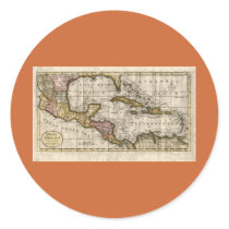 1790 Map of The West Indies by Dilly and Robinson stickers by ZephyrusBooks 1790 Map of The West Indies by Dilly and Robinson stickers