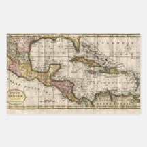 1790 Map of The West Indies by Dilly and Robinson Rectangular Sticker