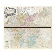 1794 Delarochette Map of the Empire of Germany Gallery Wrapped Canvas
