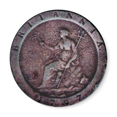 1797 British "cartwheel" penny magnet by AuntiesLunchMoney
