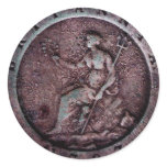 1797 British "cartwheel" penny  sticker