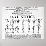 1799 American Recruiting Broadside Print
