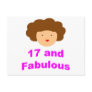 17 and Fabulous! Postcard
