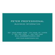 17 Modern Professional Business Card turquoise