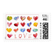 17 Valentine Hearts Postage postage