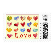 17 Valentine Hearts Postage postage