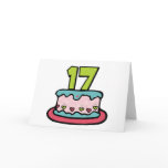 17 Year Old Birthday Cake Greeting Card