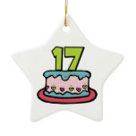 17 Year Old Birthday Cake Ornament