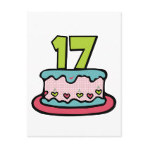 17 Year Old Birthday Cake postcards by Birthday_Bash 17 Year Old Birthday Cake postcards