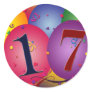 17 Years!  Birthday Balloons Stickers