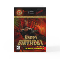 17th Birthday Card for Gamers The Bounty Hunter