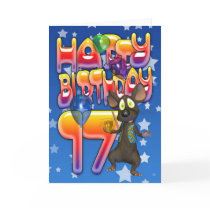 17th Birthday Card, Happy Birthday