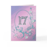 17th Birthday card with diamond stars