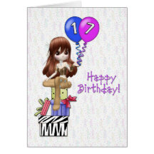17th Birthday Girl Card