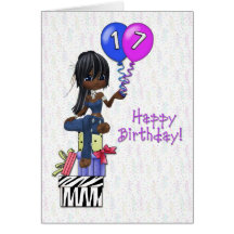 17th Birthday Girl Greeting Cards