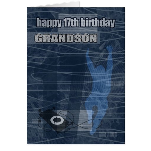 17th-birthday-grandson-modern-design-card-zazzle