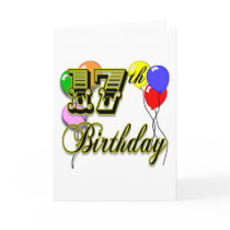 17th Birthday Merchandise Greeting Card