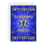 17th Birthday party invitation