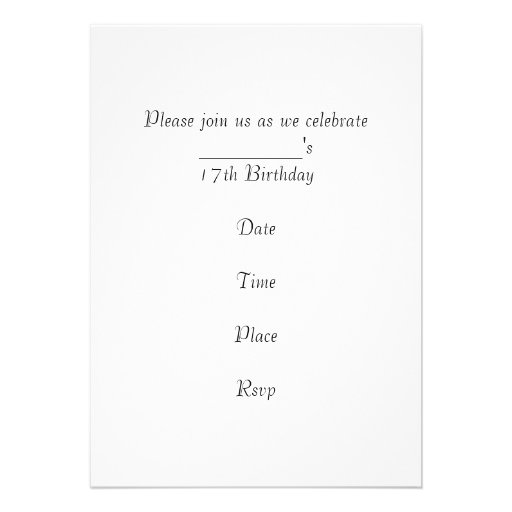 17th Birthday Party Invitation, Blue Neon With Dan