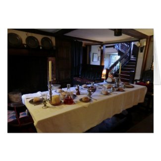 17th Century Kitchen at Old Moseley Hall Greeting Cards